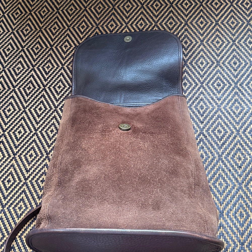 Vintage Coach Berkeley suede & leather convertible backpack 9016 mahogany - Picture 6 of 13